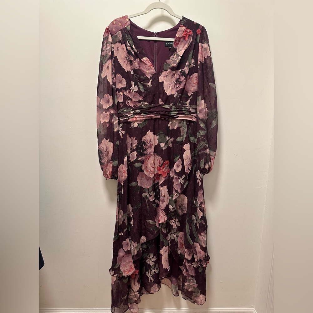 Xscape Floral Dress Sz 14